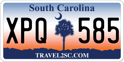 SC license plate XPQ585