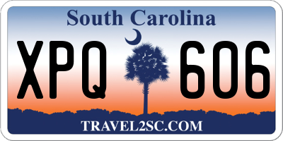 SC license plate XPQ606