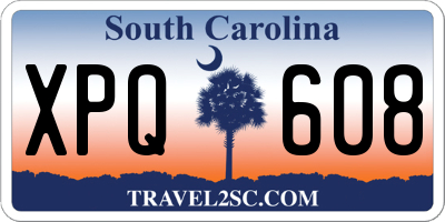 SC license plate XPQ608