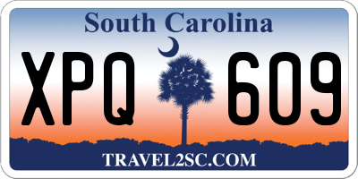 SC license plate XPQ609