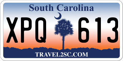 SC license plate XPQ613