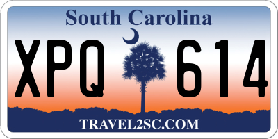 SC license plate XPQ614