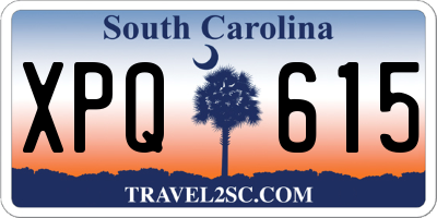 SC license plate XPQ615
