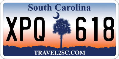 SC license plate XPQ618
