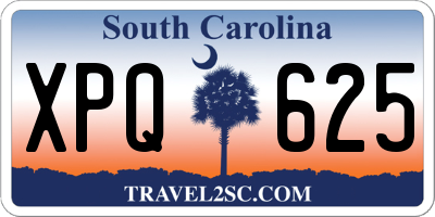 SC license plate XPQ625