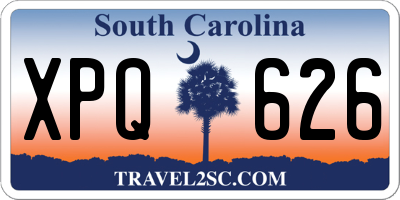 SC license plate XPQ626