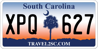 SC license plate XPQ627