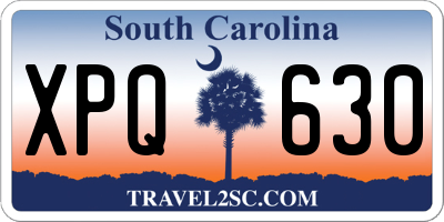 SC license plate XPQ630