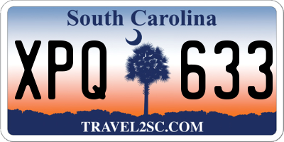 SC license plate XPQ633