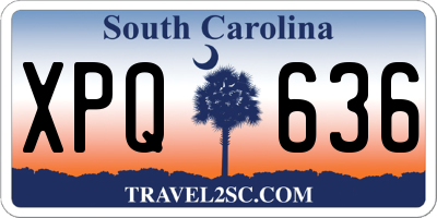 SC license plate XPQ636