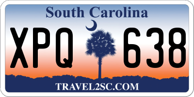 SC license plate XPQ638