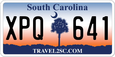 SC license plate XPQ641