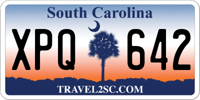 SC license plate XPQ642