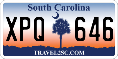 SC license plate XPQ646