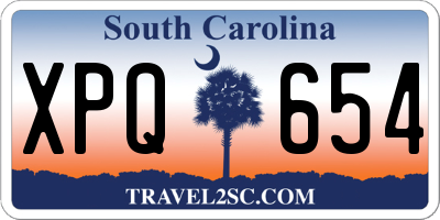 SC license plate XPQ654