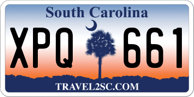 SC license plate XPQ661