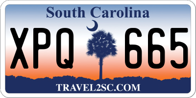 SC license plate XPQ665