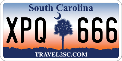 SC license plate XPQ666