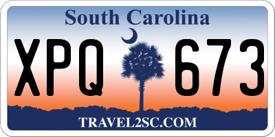 SC license plate XPQ673