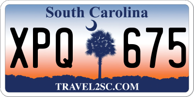 SC license plate XPQ675