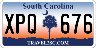 SC license plate XPQ676