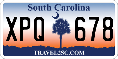 SC license plate XPQ678