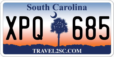 SC license plate XPQ685
