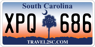 SC license plate XPQ686