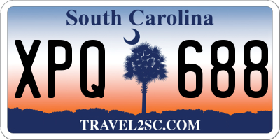 SC license plate XPQ688