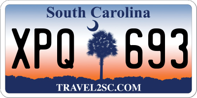 SC license plate XPQ693
