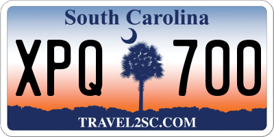 SC license plate XPQ700