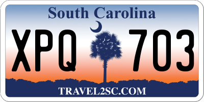 SC license plate XPQ703