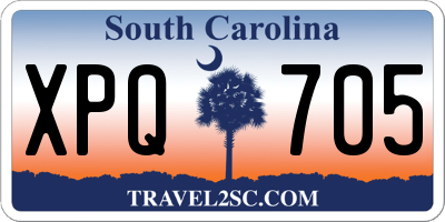 SC license plate XPQ705