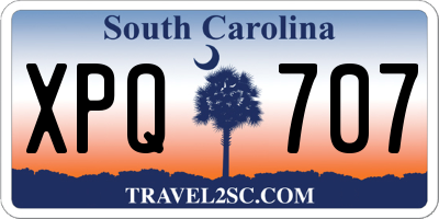 SC license plate XPQ707