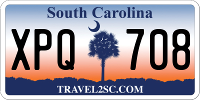 SC license plate XPQ708