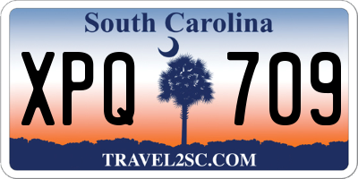 SC license plate XPQ709