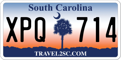 SC license plate XPQ714
