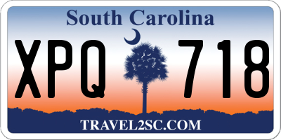 SC license plate XPQ718