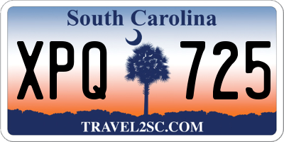SC license plate XPQ725