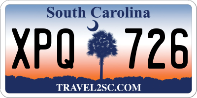 SC license plate XPQ726