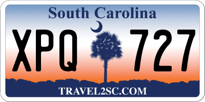 SC license plate XPQ727