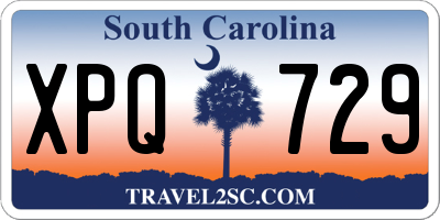 SC license plate XPQ729