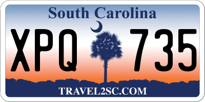 SC license plate XPQ735