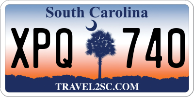SC license plate XPQ740