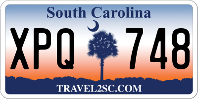 SC license plate XPQ748