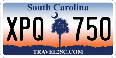 SC license plate XPQ750