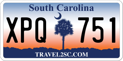 SC license plate XPQ751