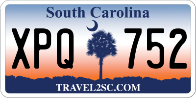 SC license plate XPQ752