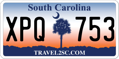 SC license plate XPQ753
