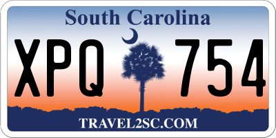 SC license plate XPQ754